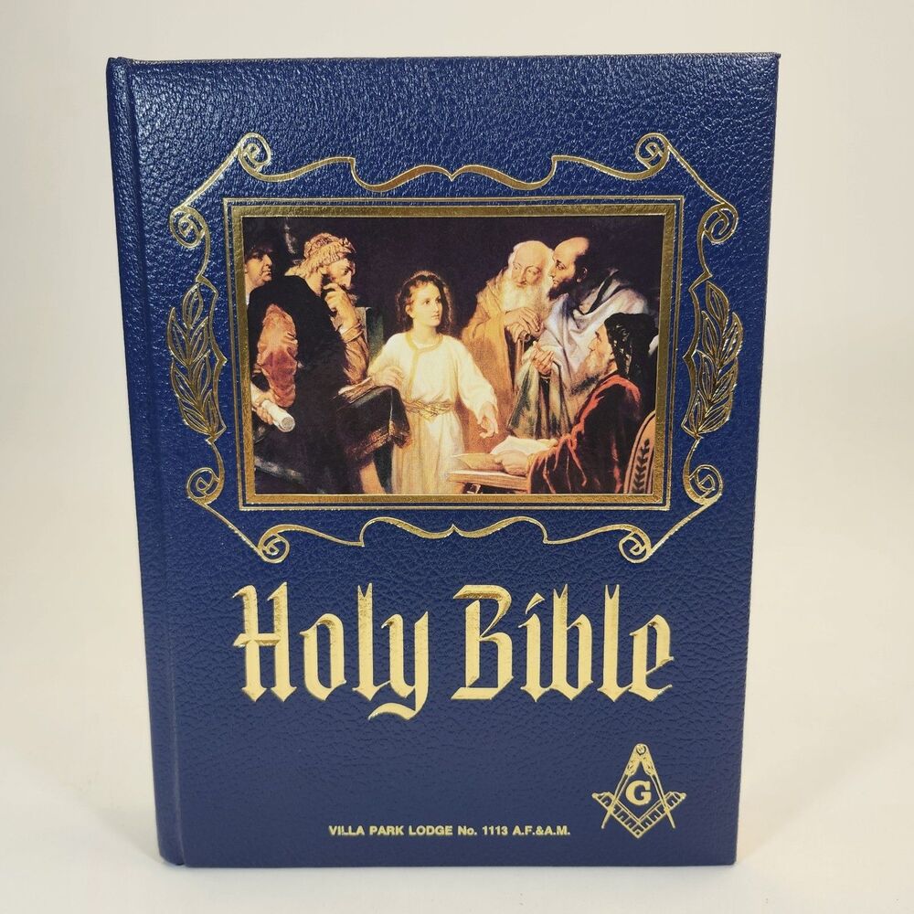 Heirloom Family Holy Bible Masonic Edition 1988 Lodge KJV Red Letter Illinois